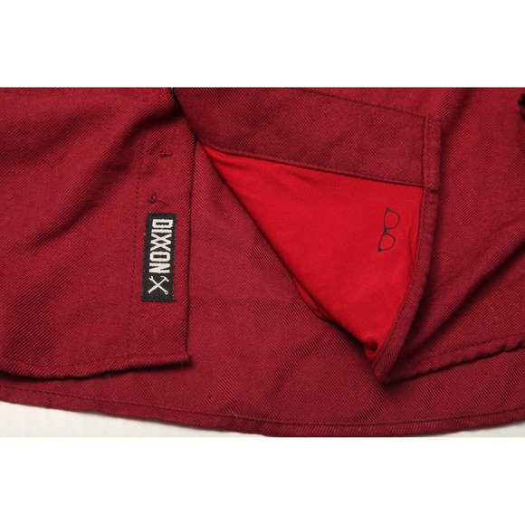 Dixxon Flannel Shirt Mens XL D-Tech Plaid Pearl Snap Western Bordeaux Extra - Picture 6 of 12